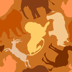 Seamless camouflage pattern in the style of Safari.