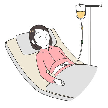 胃ろう　目を閉じる女性