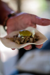 manos de mujer hacen empanada  para freir o al horno comida tipica tradicional argentina c&oacute;rdoba