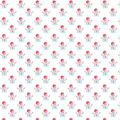 A Christmas snowman seamless pattern 