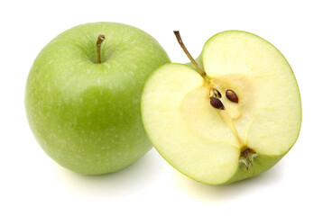 Fresh red apples isolated on white background 