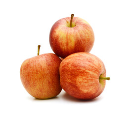 Fresh red apples isolated on white background 