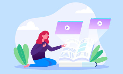 home digital online study concept