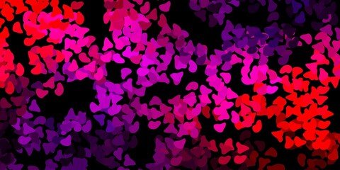 Dark pink, yellow vector backdrop with chaotic shapes.