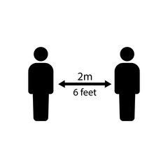 Home quarantine illustration. Isolation, coronavirus quarantine. Keep your distance. Home office. Social distance. EPS10.