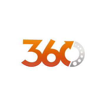 modern 360 logo design vector inspiration