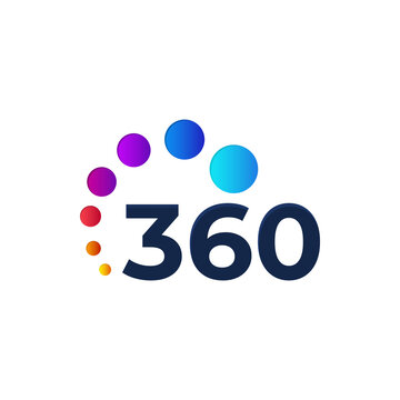 modern 360 logo design vector inspiration