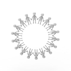 輪っかになる人