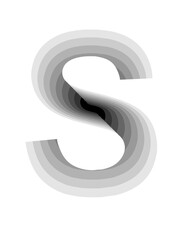 lines with gradient colors forming the letter S