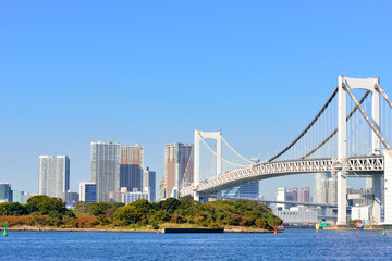 レインボーブリッジと高層ビル