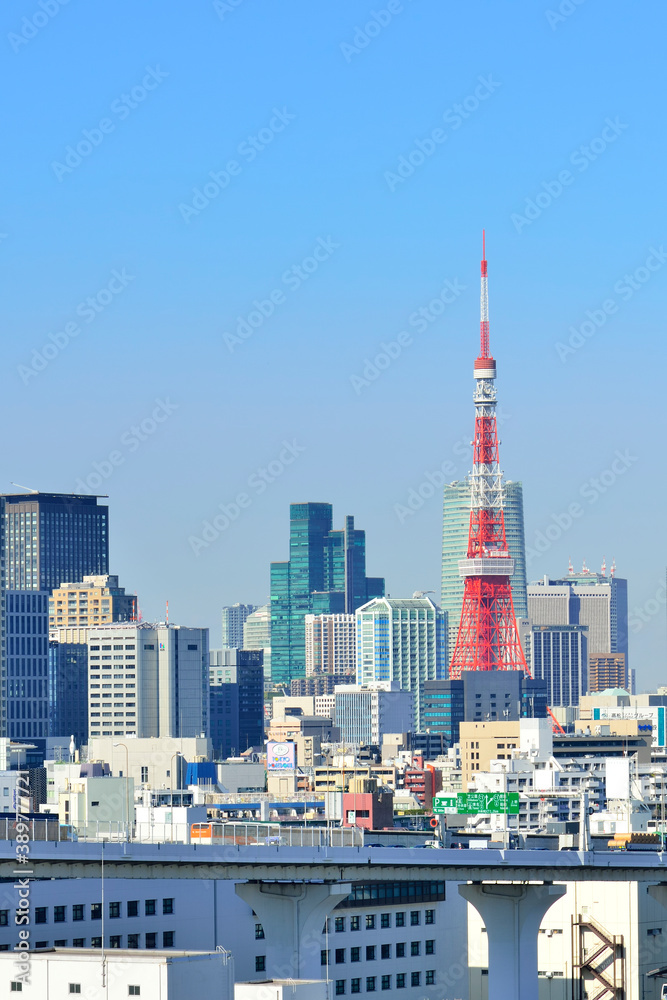 Canvas Prints 東京タワーと高層ビル