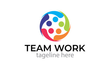Illustration vector graphic of teamwork concept logo design