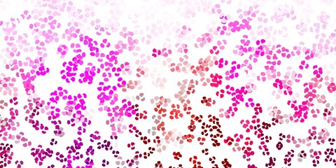 Fototapeta premium Light pink vector backdrop with chaotic shapes.
