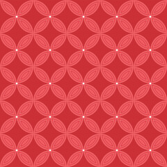 Japanese Square Curve Petal Vector Seamless Pattern