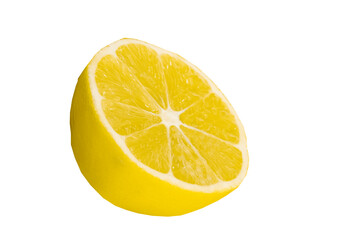 Citrus fresh fruits isolated, juicy ripe lemon still life