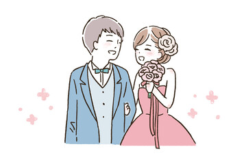 結婚式の新郎新婦