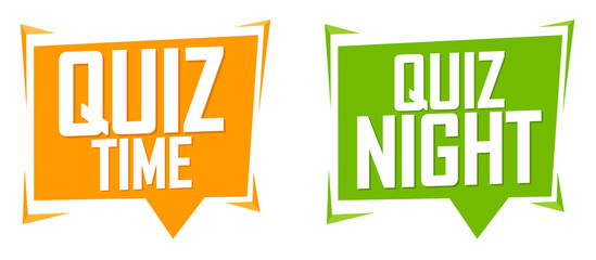 Quiz banners design template, vector illustration
