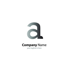 the simple modern logo of letter A with white background