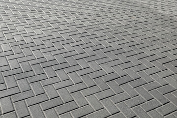 area of ceramic bricks herringbone pattern