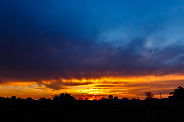 Dramatic, burning, African Sky