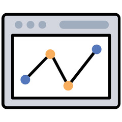 
A seo performance graph on monitor screen, seo monitoring 
