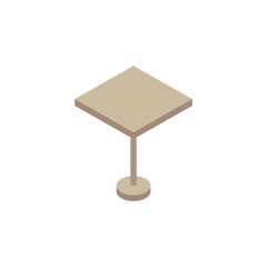 wooden table park Isometric style icon