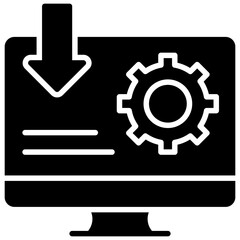 
A screen with cogwheels, website optimization
