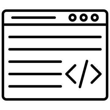
A html source code on laptop screen presenting web development concept 
