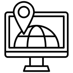 
Conceptual icon of local search engine optimization, ranking for local search  
