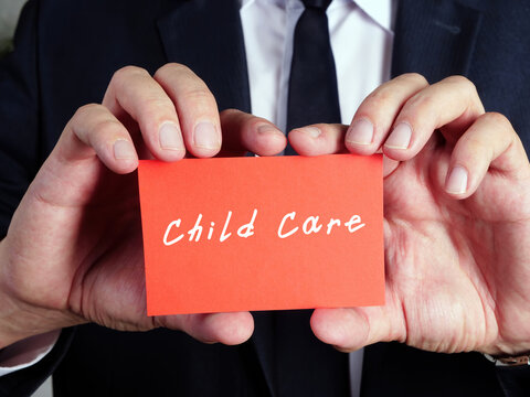 Child Care  Sign On The Page.