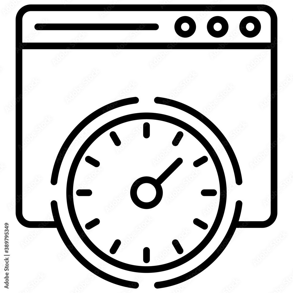 Wall mural webpage having a performance indicating tool inside, a complete icon for page performance