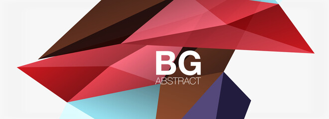 3d mosaic abstract backgrounds, low poly shape geometric design