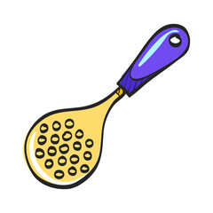 Spatula icon in color drawing. Cooking utensil kitchen household