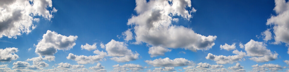 sky stripe with many large white clouds