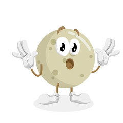 Moon Logo mascot surprise pose.