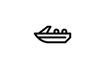 Transportation Outline Icon - Jetboat