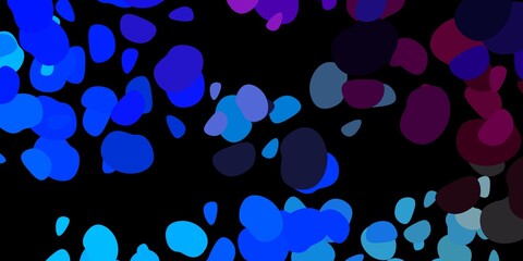 Dark pink, blue vector backdrop with chaotic shapes.