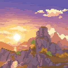 nature mountains sunset