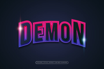 Curved Bold Black Text Effect with Red and Blue Stroke