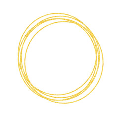 Watercolor pastels and circles, lines. Gold round contour frame. Illustration for greeting cards, logos.