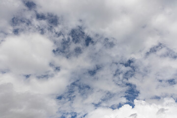 beautiful fluffy clouds and sky background