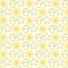 seamless pattern with yellow flowers.