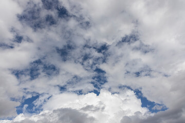 beautiful fluffy clouds and sky background