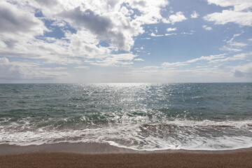 relaxing seascape and beautiful beach background.