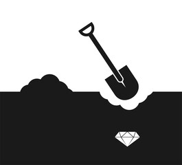 Design of shovel searching diamond