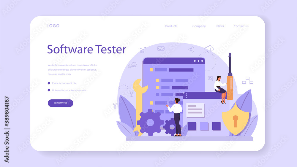 Poster testing software web banner or landing page. application