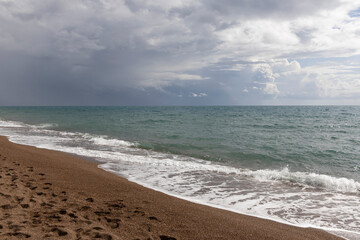 relaxing seascape and beautiful beach background.