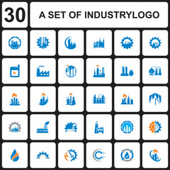 A Set Of Factory Vector , A Set Of Industry Logo