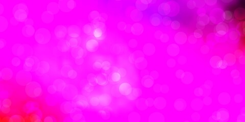 Dark Purple, Pink vector backdrop with circles.