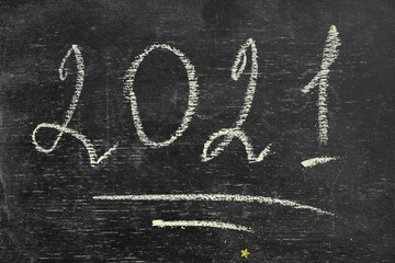 Figure 2021 written on dark chalkboard
